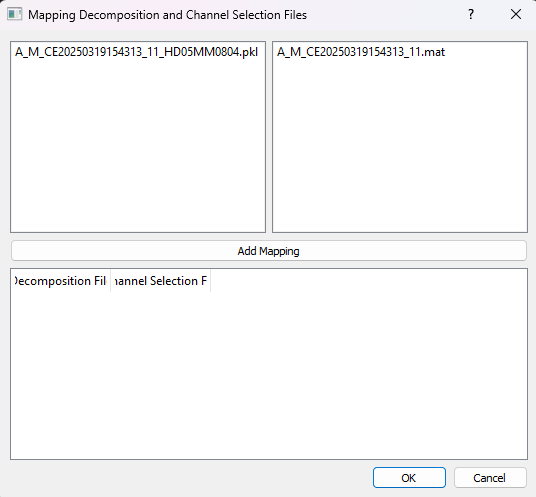 Mapping Dialog