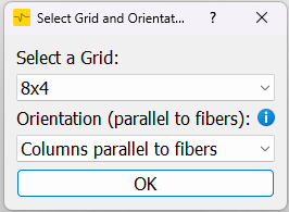 Grid and Orientation Selection Dialog