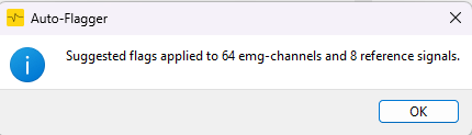 Automatic Flagging Success Dialog